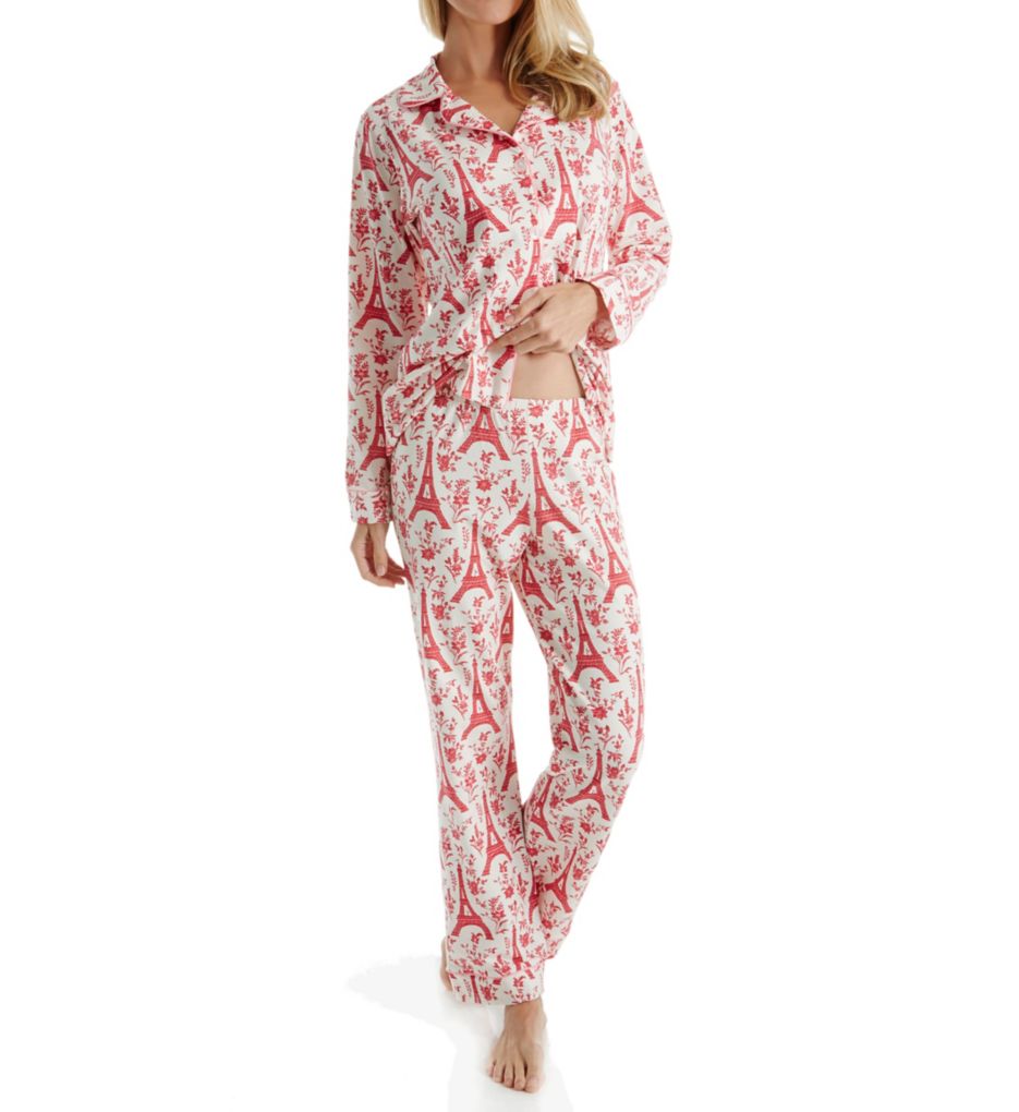 Poinsettia Eiffel Long Sleeve PJ Set-cs1