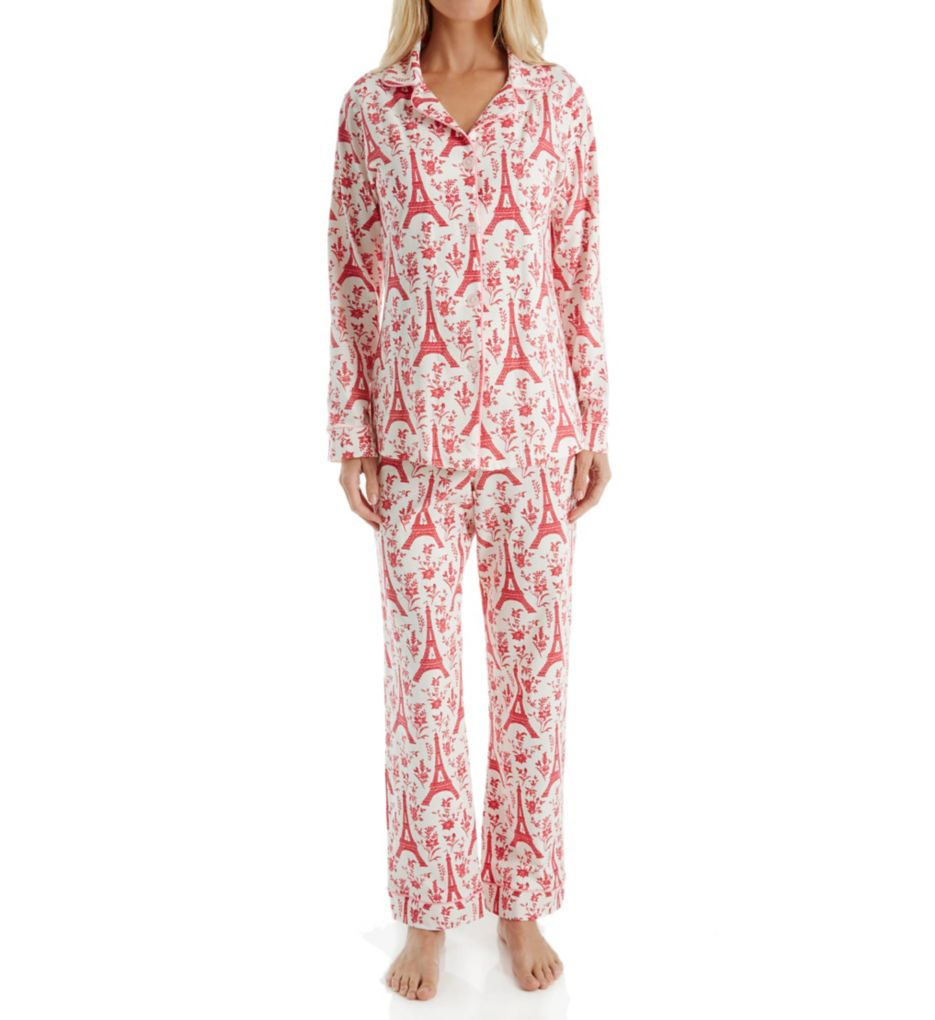 Poinsettia Eiffel Long Sleeve PJ Set-fs