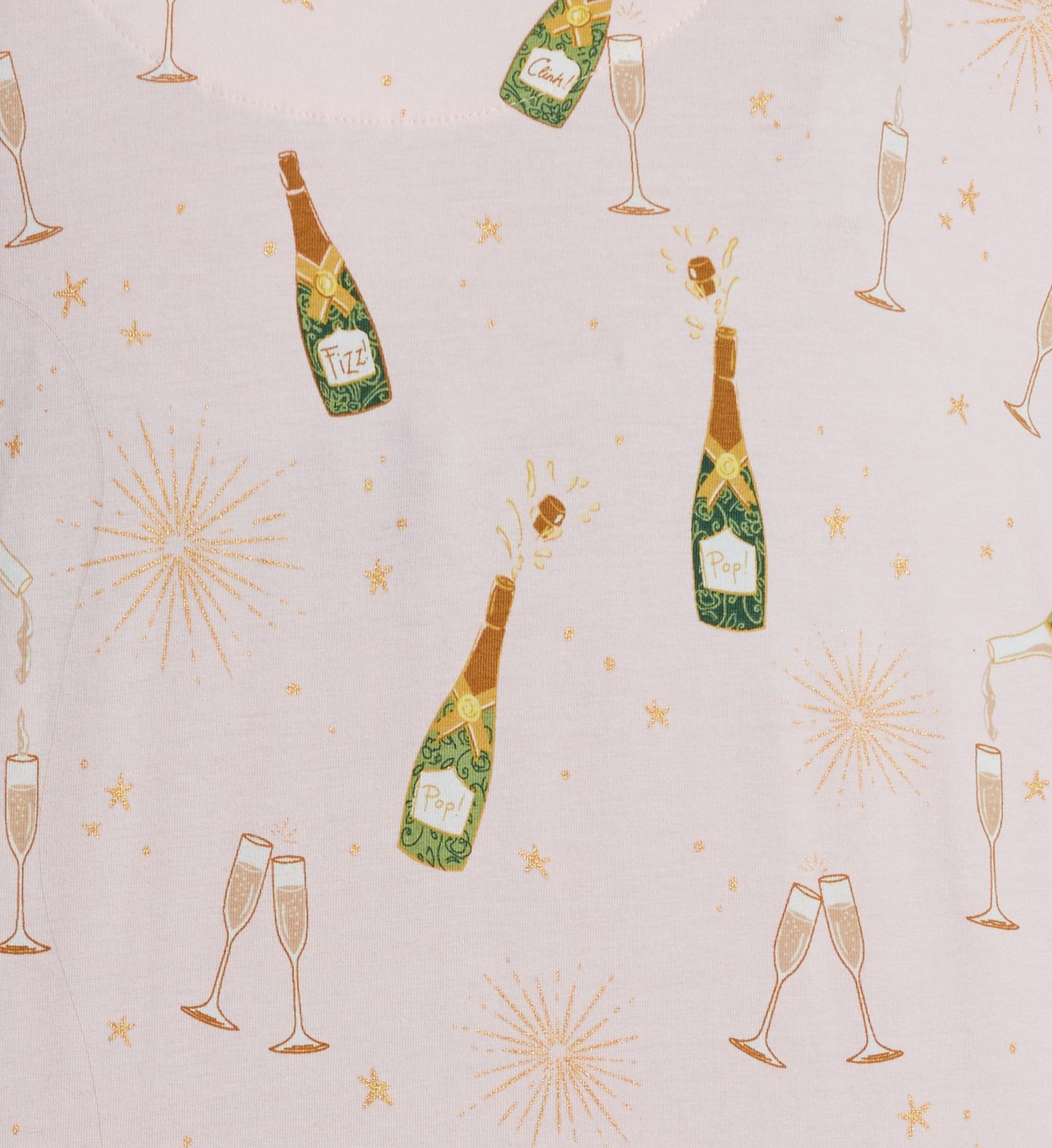 BedHead Pajamas Organic Cotton Pop Fizz Clink Cropped PJ Set 470058 - Image 5