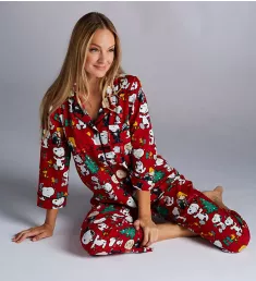 Organic Cotton Peanuts Festive Fun Cropped PJ Set