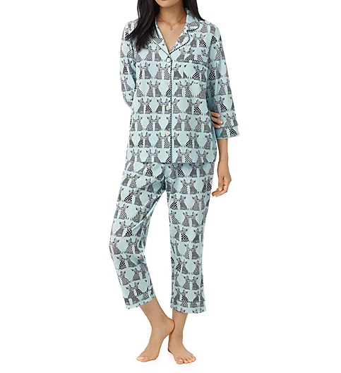 BedHead Pajamas Cozy Sweater 3/4 Sleeve Cropped PJ Set 4727133