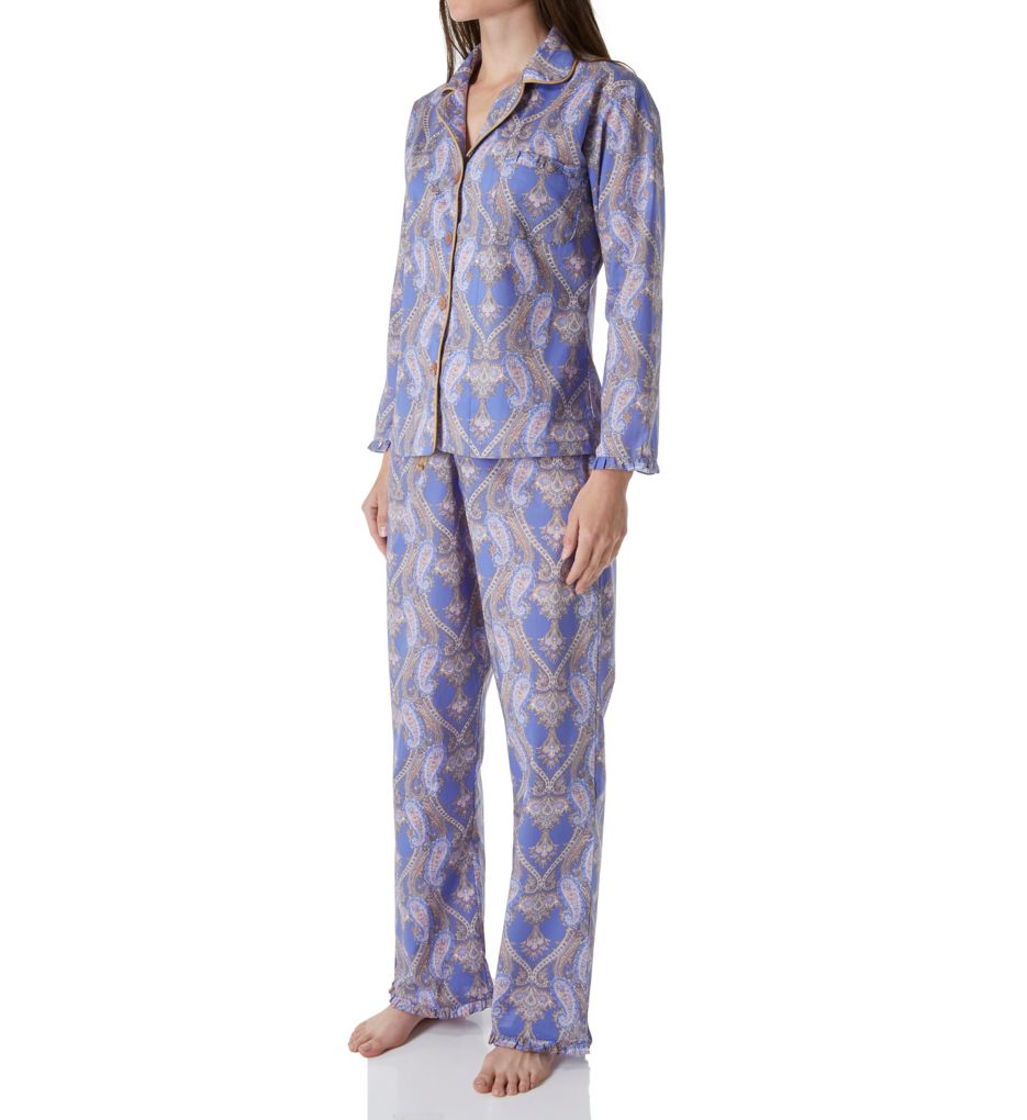 Periwinkle Pashmina Paisley Pajama Set-acs