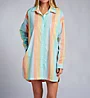 BedHead Pajamas Sunset Stripe High Low BF Collared Shirt 810005 - Image 1