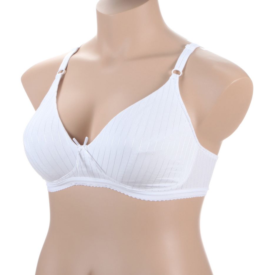 Striped Wireless Cotton Bra - 3 Pack