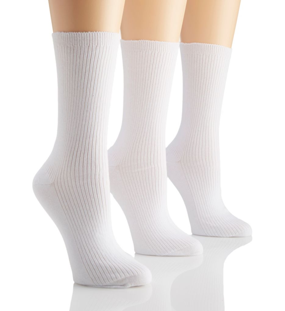 Active Comfort Non-Binding Crew Socks - 3 Pack-acs