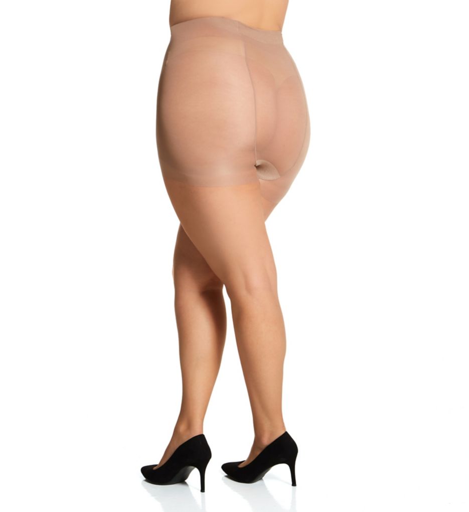 Ultra Sheer Plus Size Control Top Pantyhose-bs
