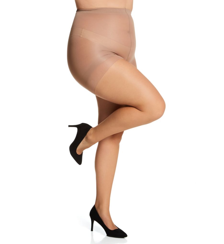 Ultra Sheer Plus Size Control Top Pantyhose-cs2