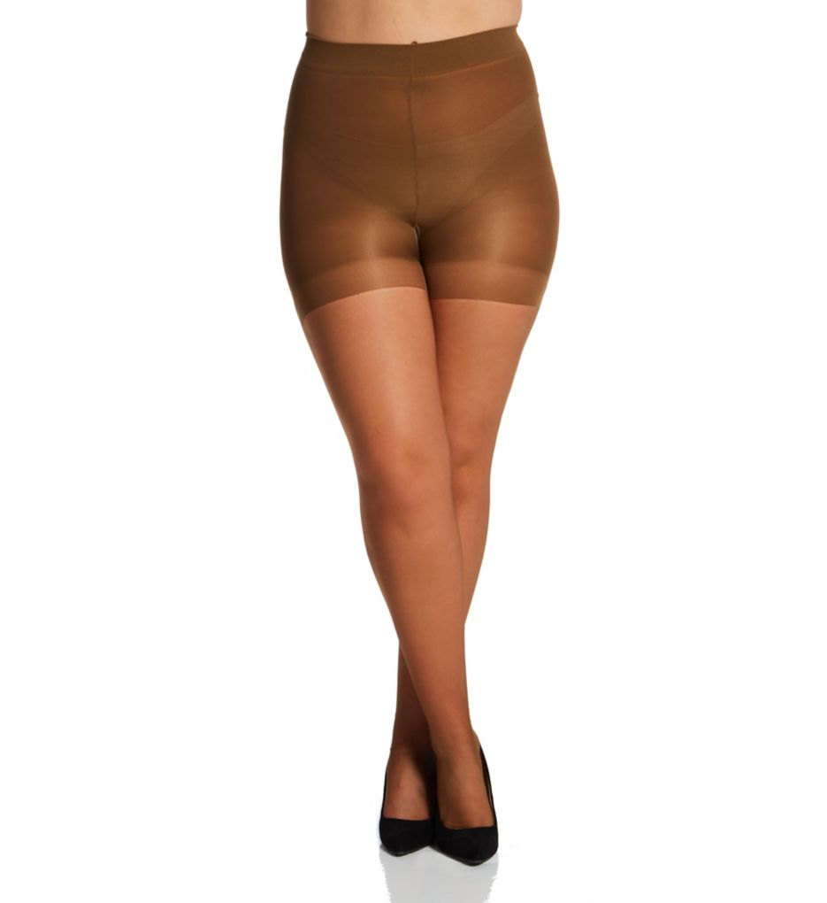 Ultra Sheer Plus Size Control Top Pantyhose-fs