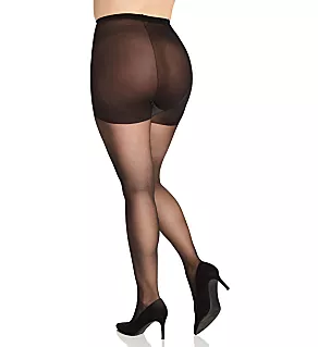 Queen All Day Sheers Fantasy Black 1/2X