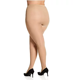Plus Size Silky Sheer Support Pantyhose Nude 1/2X