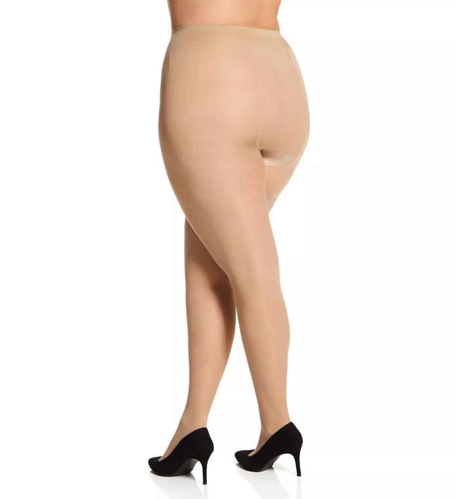 Plus Size Silky Sheer Support Pantyhose Nude 1/2X