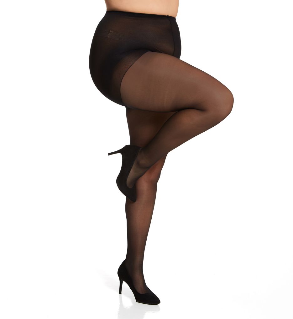 Plus Size Silky Sheer Support Pantyhose-cs2