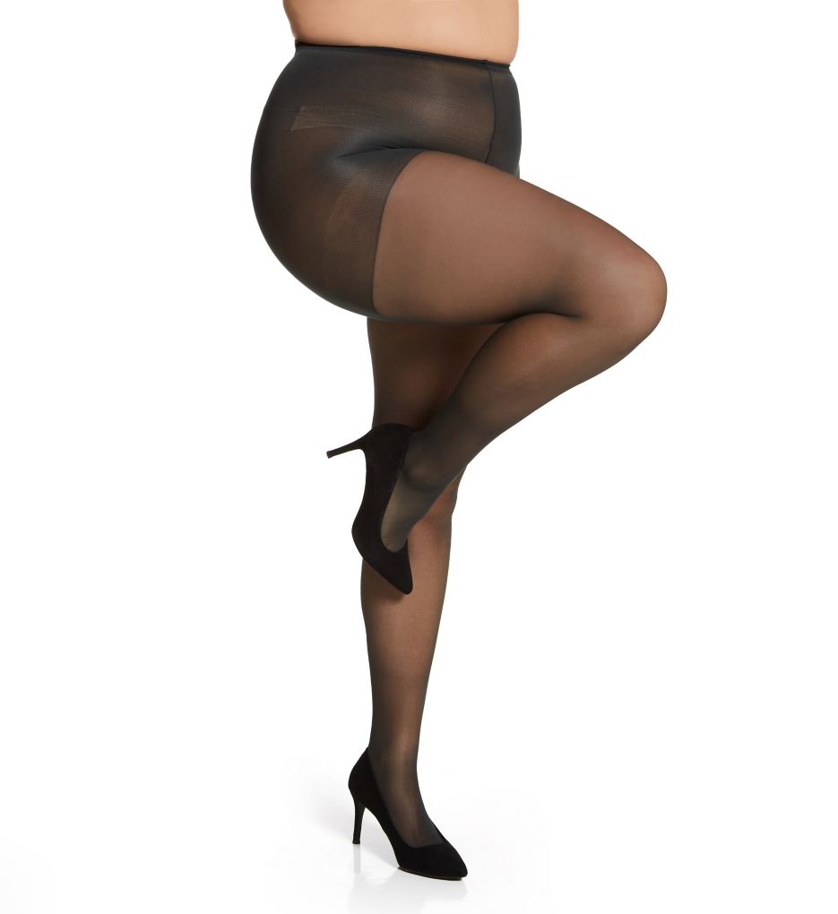 Plus Size Silky Sheer Support Pantyhose-cs2