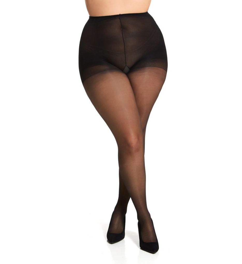 Plus Size Silky Sheer Support Pantyhose-fs