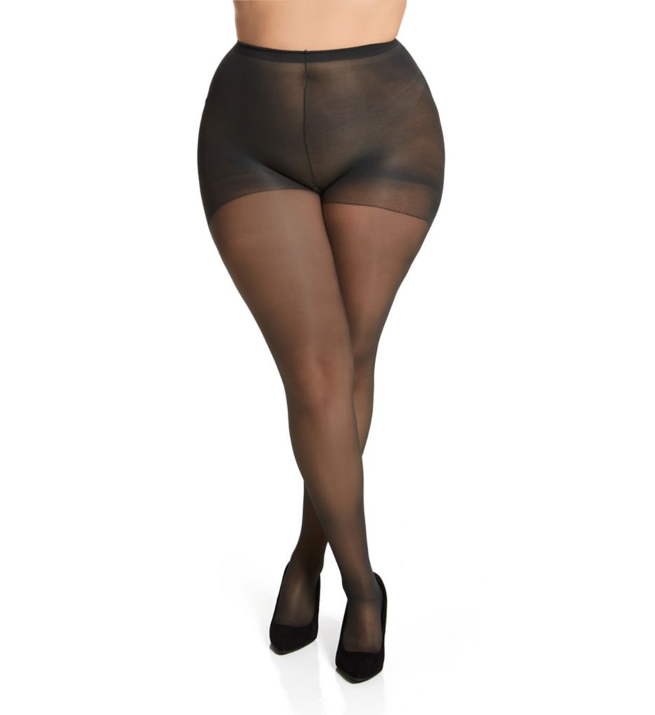 Plus Size Silky Sheer Support Pantyhose-fs