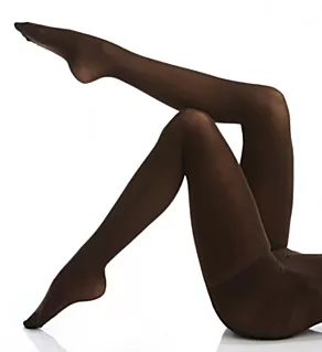 Luxe Opaque Tights with Control Top Chocolate Petite