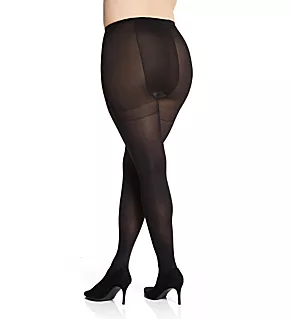 Queen Microfiber Opaque Tights Black 1/2X