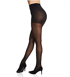 Shimmers Opaque Tights Black Petite