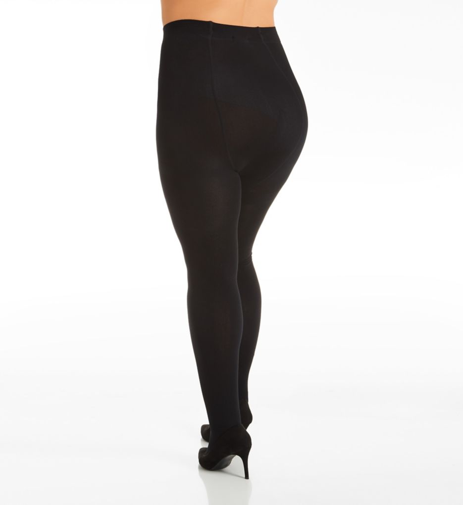 Women's Berkshire 5046 Easy On Plus Size Thermal Plush Lined Tights (Black  Q Petite) 