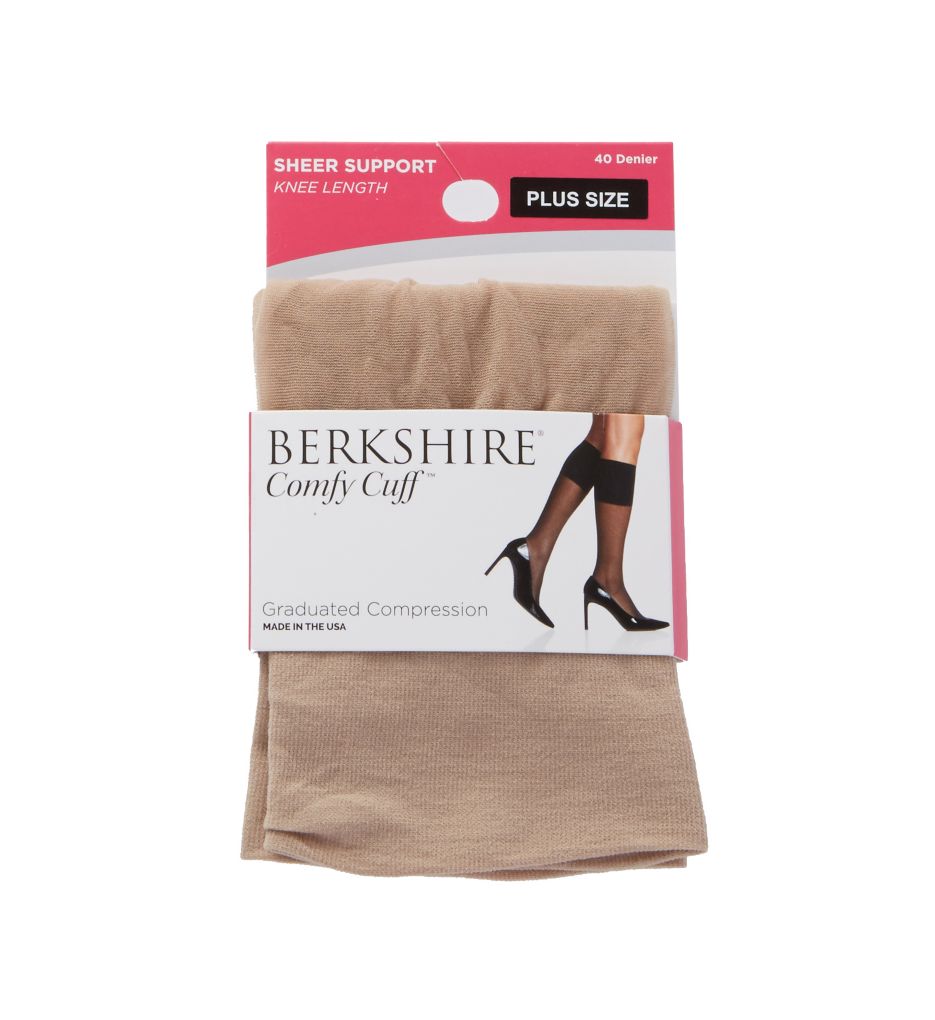 Comfy Cuff Plus Size Sheer Trouser Sock-fs