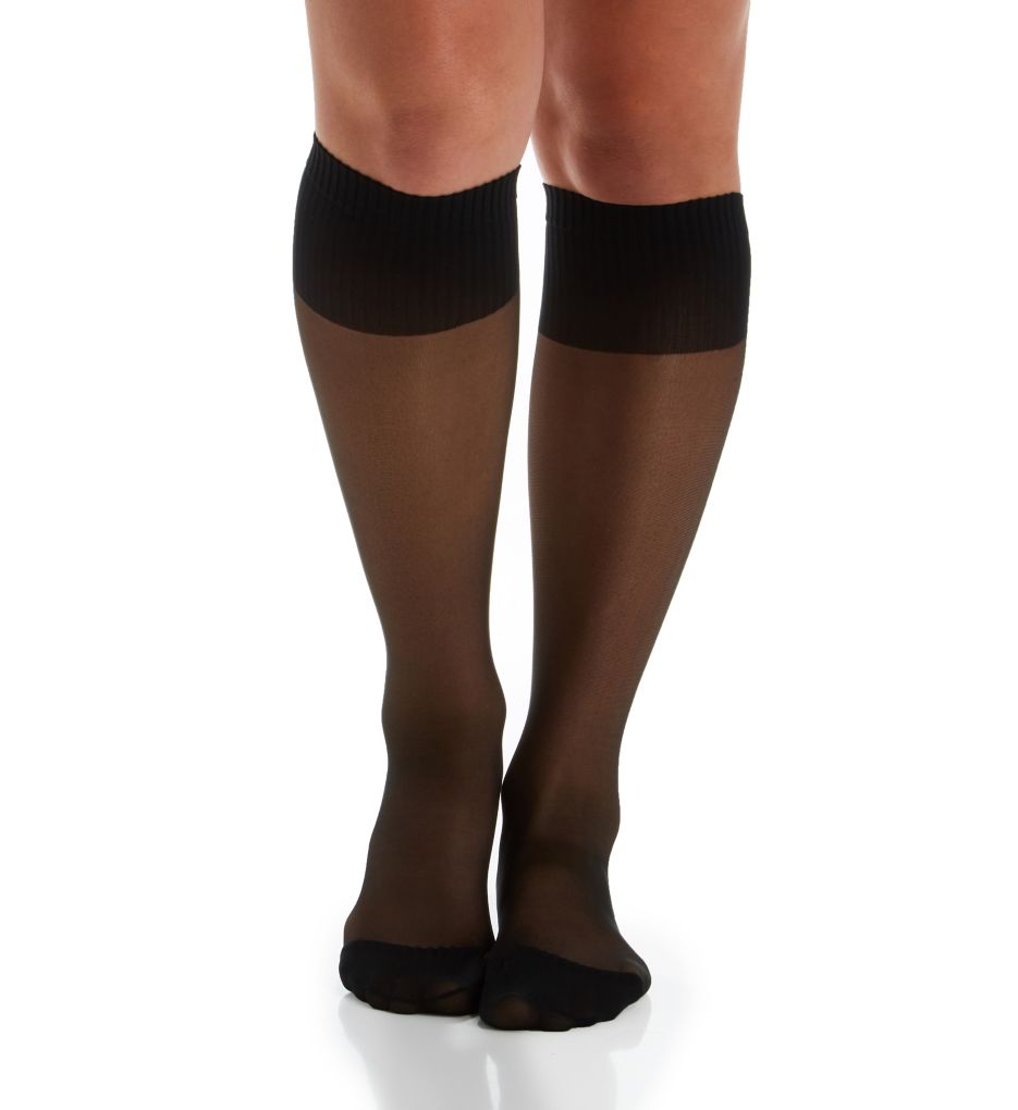 Comfy Cuff Curvy Calf Plus Sheer Knee High-fs