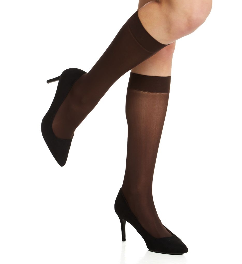 Opaque Trouser Knee High 3 Pack Chocolate Kisses O S by Berkshire