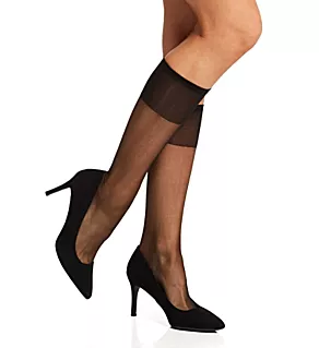 Ultra Sheer Knee High - 3 Pack Fantasy Black O/S