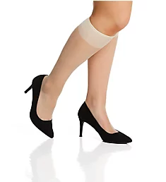 Queen Ultra Sheer Knee High - 3 Pack Ivory O/S
