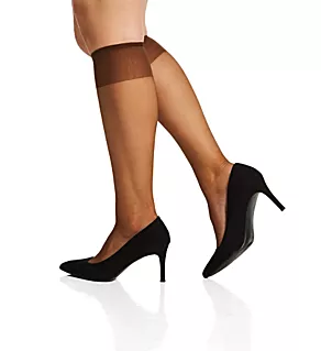 Queen Ultra Sheer Knee High - 3 Pack French Coffee O/S