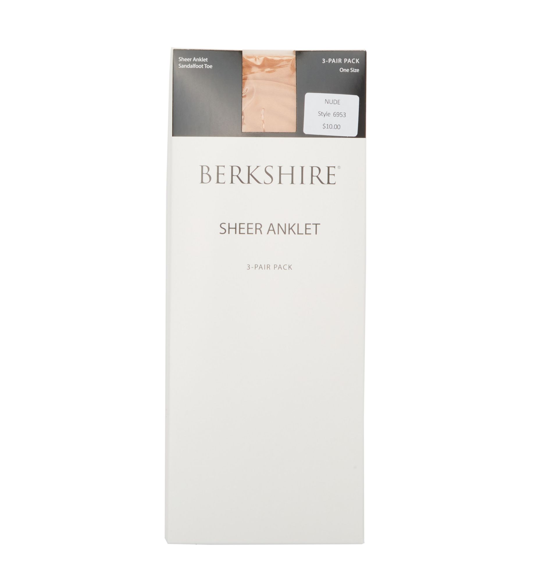 Berkshire Sheer Anklet - 3 Pack Nude O/S  - Image 1