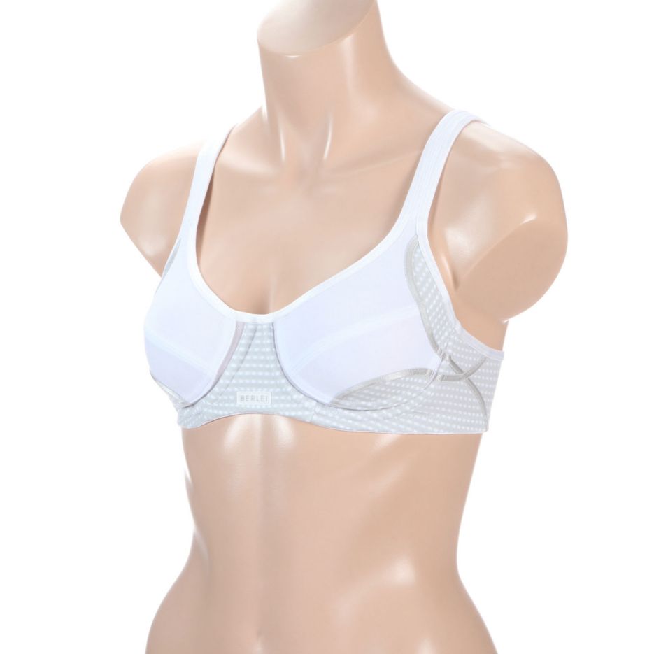 Women's Berlei YYN7 Electrify Underwire High Impact Mesh Sports Bra (White  38C) 