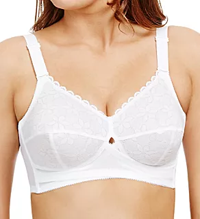 Classic Full Cup Wireless Bra White 34E