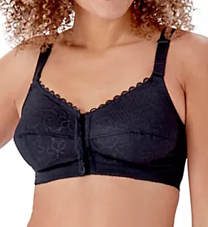 Classic Full Cup Front Fastening Bra Black 44B