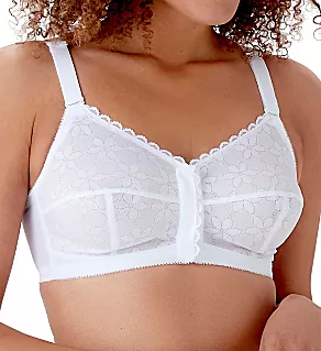 Classic Full Cup Front Fastening Bra White 34D