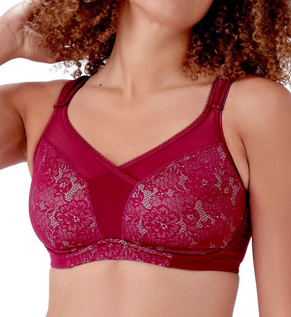 Beauty Everyday Non Wired Full Support Bra Burgundy 38E by