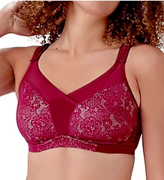 Beauty Everyday Non Wired Full Support Bra Burgundy 34B