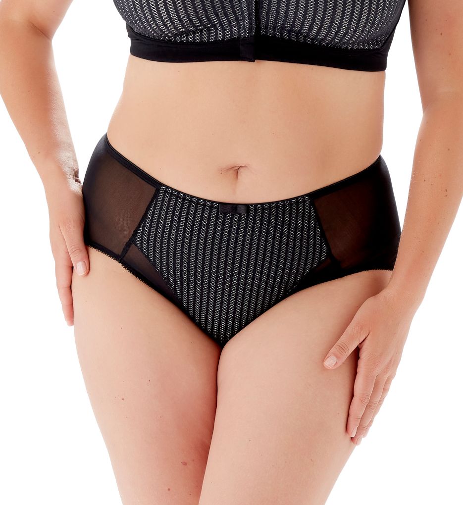 Berlei (2492184) -- Berlei B543 Beauty Stripe Deep Brief Panty (Black/Grey XL)
