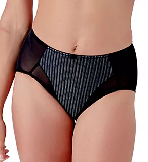 Beauty Stripe Deep Brief Panty Black L