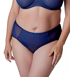 Beauty Stripe Deep Brief Panty Deep Blue L