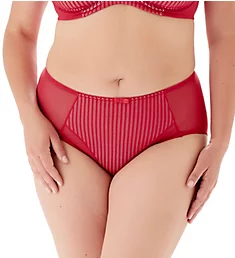 Beauty Stripe Deep Brief Panty Passion Red S