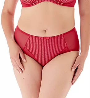 Beauty Stripe Deep Brief Panty Passion Red L