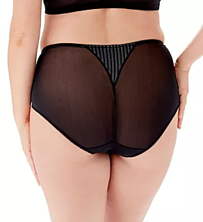 Beauty Stripe Deep Brief Panty Black L