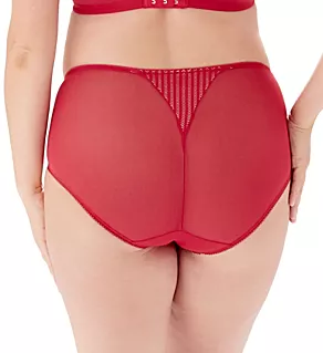 Beauty Stripe Deep Brief Panty Passion Red L