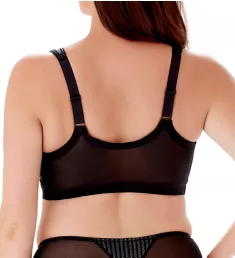 Beauty Stripe Front Fastener Bra Black 32C