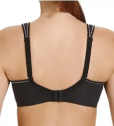 Full Support Medium Impact Underwire Sports Bra Black 32D