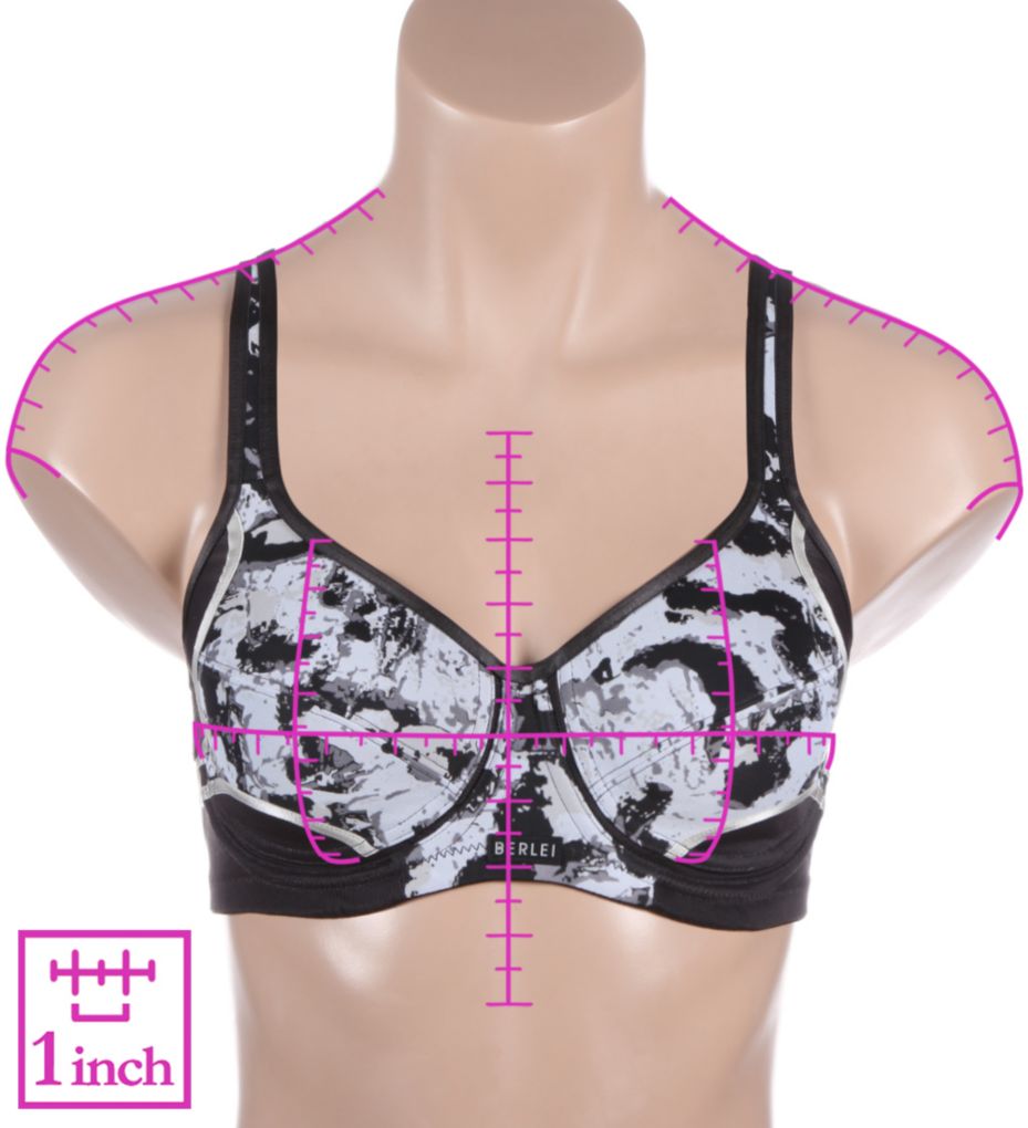 High Impact Underwire Printed Sports Bra-ns7