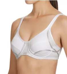 Electrify Underwire High Impact Mesh Sports Bra White 30A