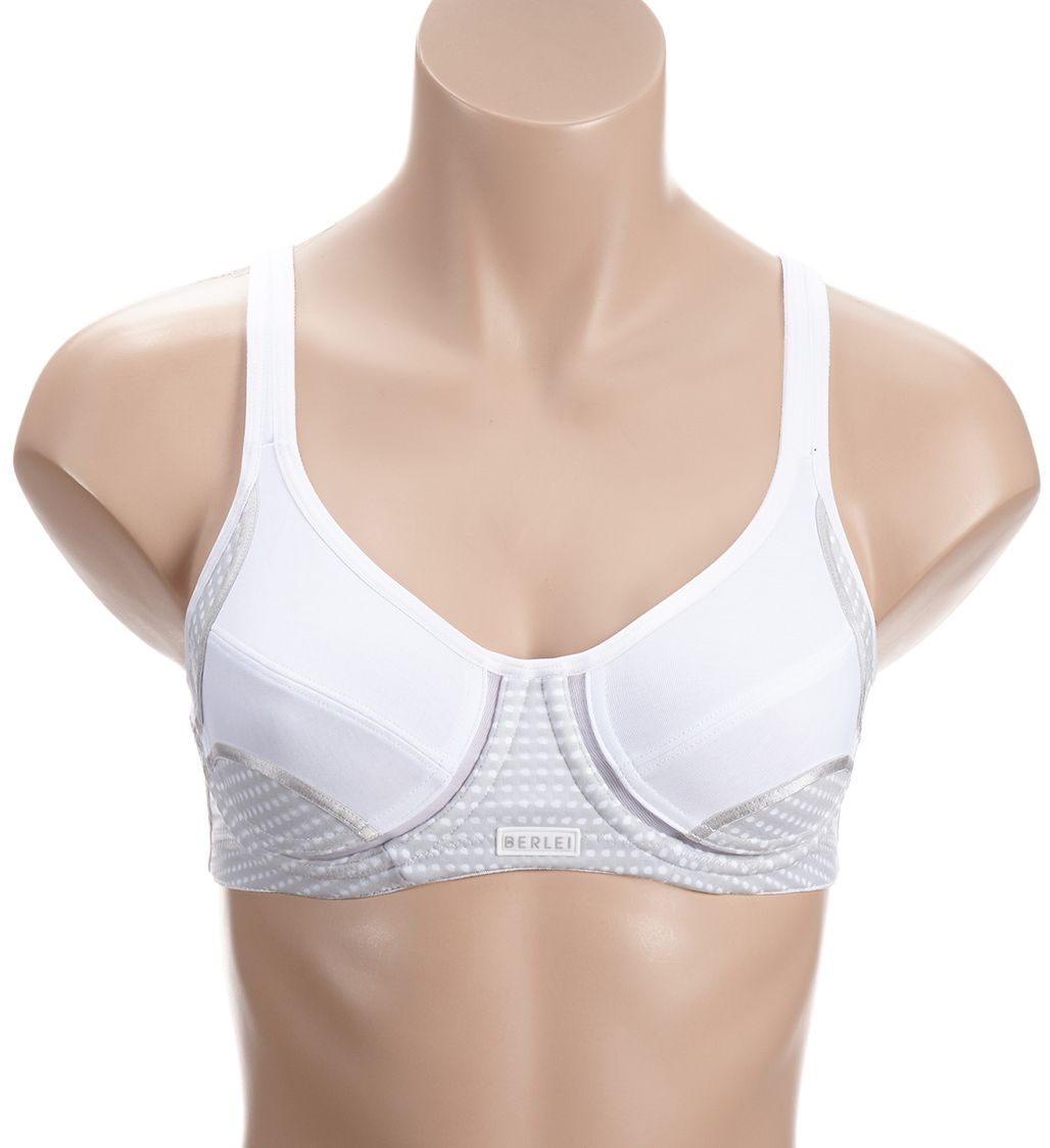 Berlei Electrify Underwire High Impact Mesh Sports Bra White 32A  - Image 1