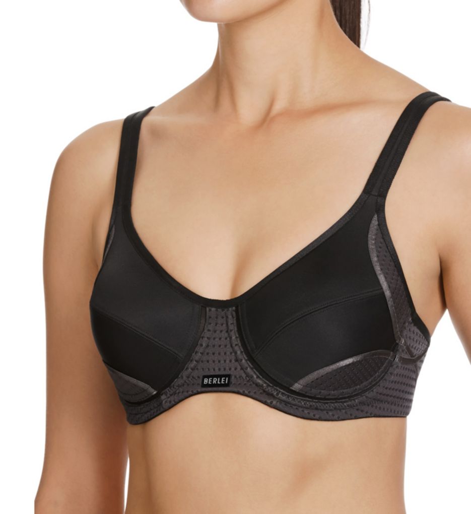 High Impact Mesh Insert Wireless Running Bra