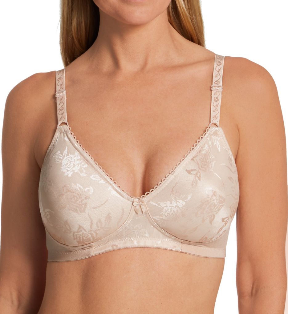 Fruit Of The Loom Women's Casual Essentials Lined Jacquard Wire-Free Bra,  96222, White, 34B at  Women's Clothing store